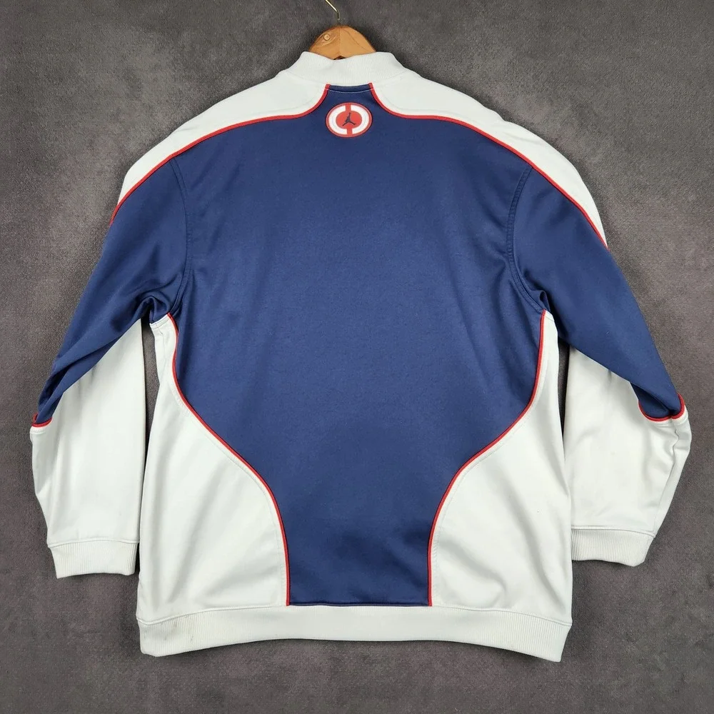 Vintage Nike Jordan Track Jacket Mens XL Blue White Red Full Zip 23 Jumpman